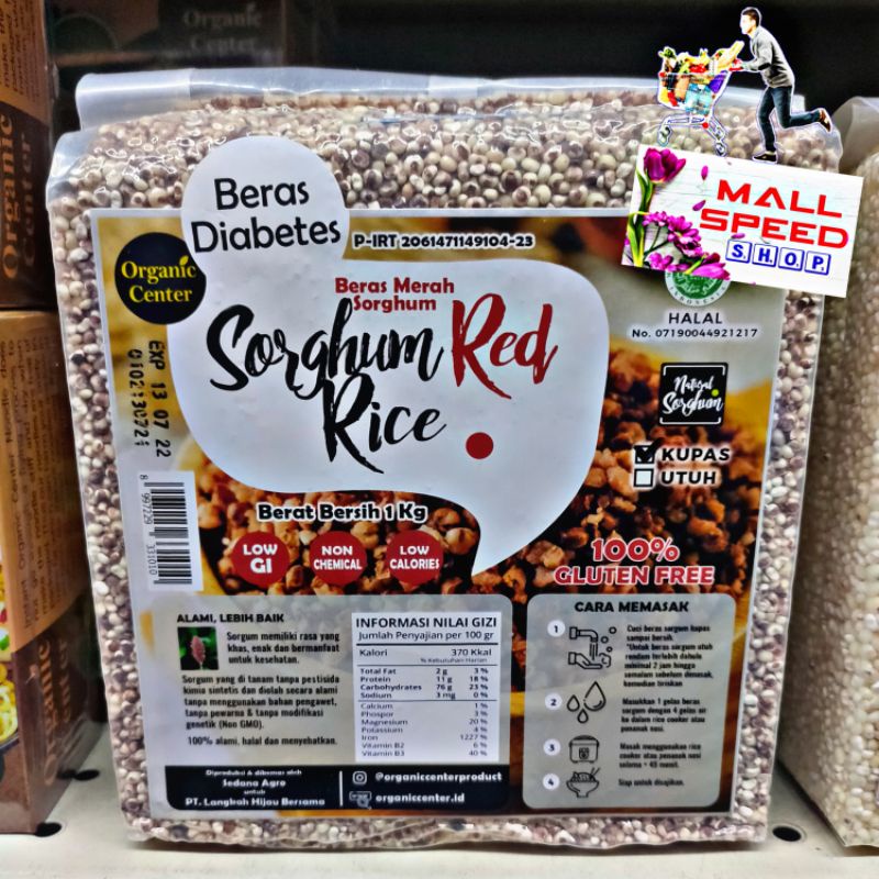 

Sorghum Diabetic Red Rice 1kg beras merah diabetes sorgum