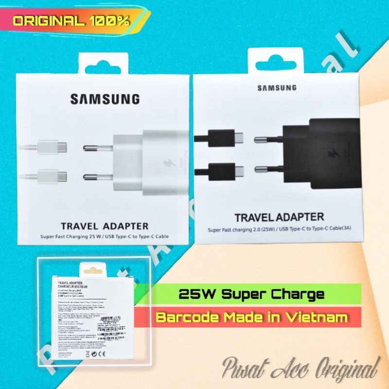 Charger Samsung S21 FE S20 FE S20 S21 Note 20 Note 10 25W Original