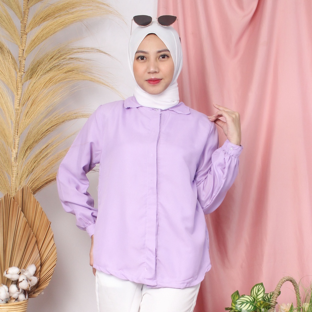 BEFAST - ZRX OOTD Atasan Blouse AYA / Blouse Keyra / Atasan Wanita Lengan Panjang / Blouse Casual / OOTD Wanita Remaja Modis / Pakain Wanita Kerja / Blouse Polos Formal / Terbaru 2022