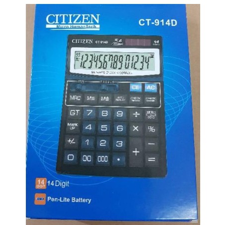 

Kalkulator Citizen Ct 914 D 14 Digit Besar