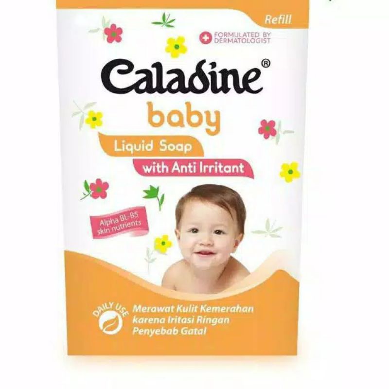 Caladine baby liquid soap with anti irritant iritasi refill 210ml