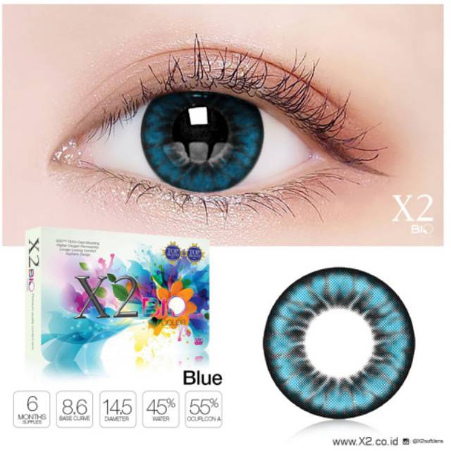 Softlens x2 bio colour/soflens warna bulanan X2 BIO COLOR/soflens x2 normal s/d -6.00