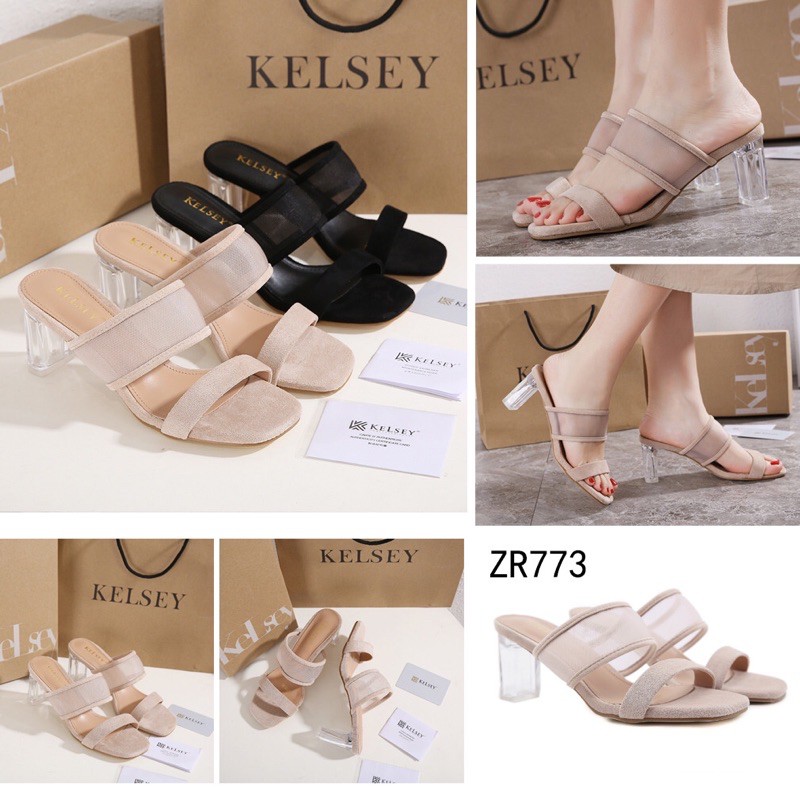 (Gratis Sandal Random) Kelsey Sandal Heels Wanita ZR773
