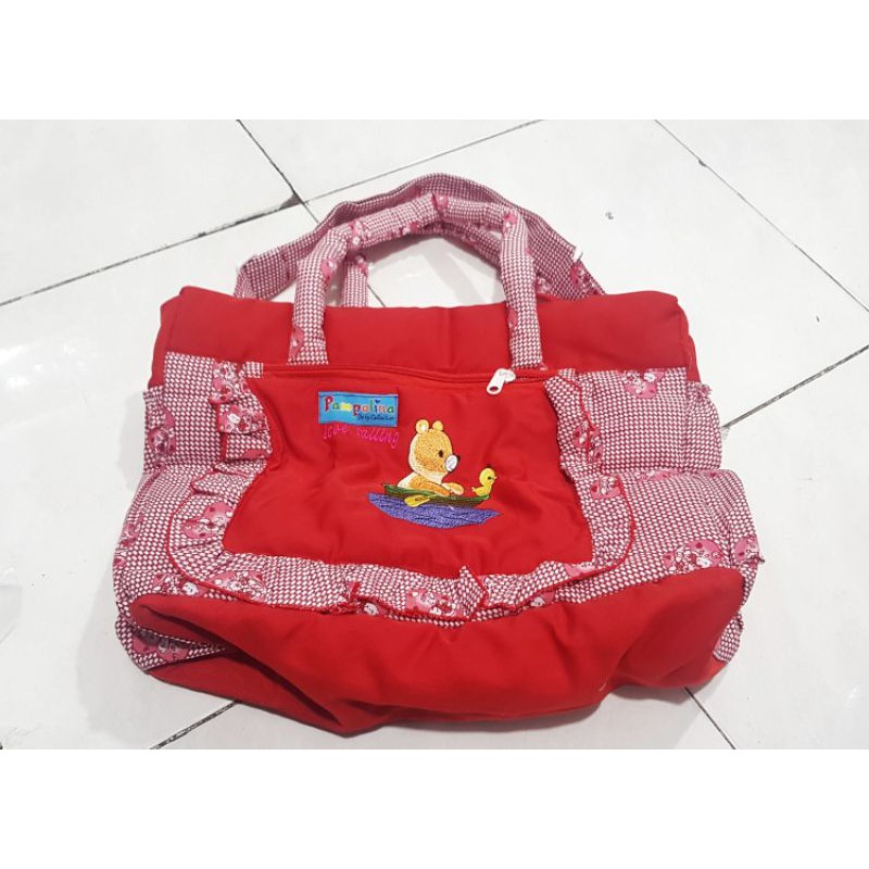 tas bayi dua tali bahan kain