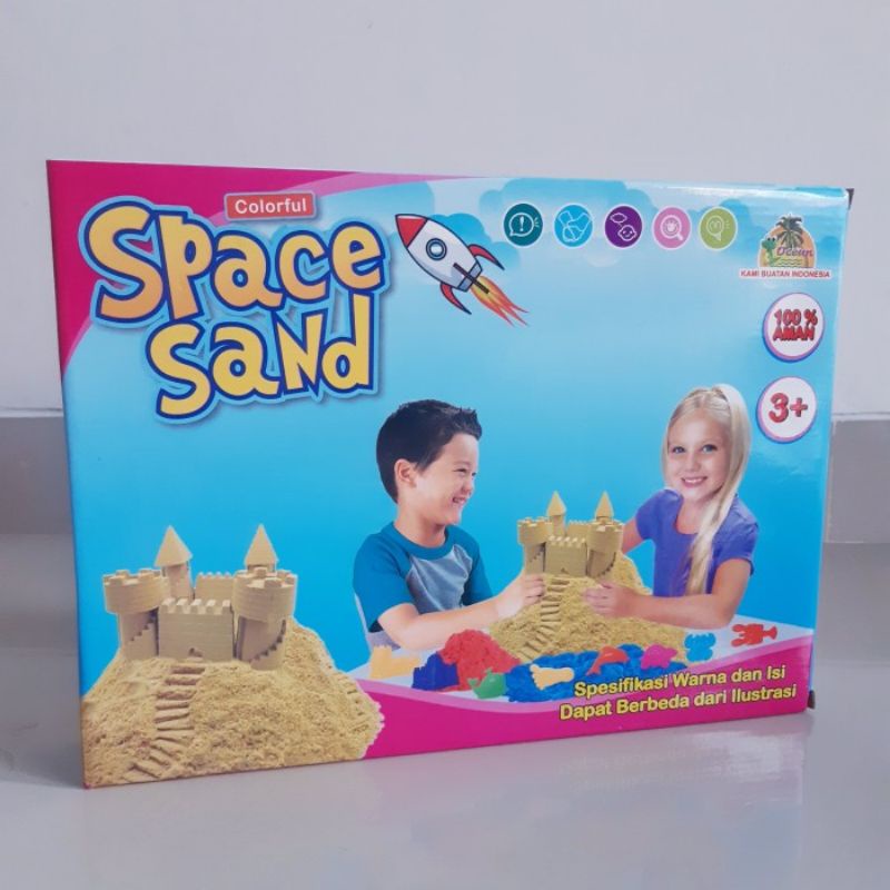 Mainan Pasir Ajaib Anak Edukatif - Kinetik Space Sand Cetakan Kreatif