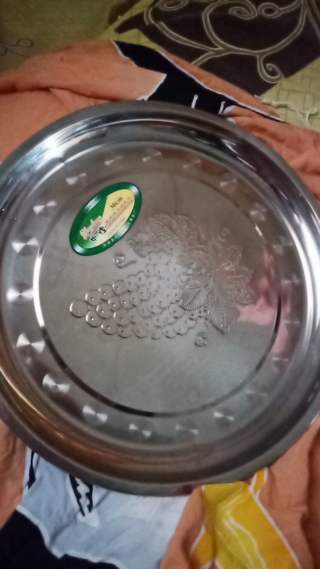 Nampan Silver Wadah Saji Stainless Ukuran 30 Cm