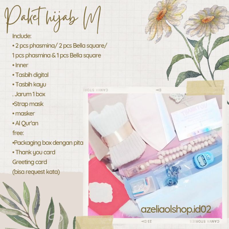 

HAMPERS HIJAB PHASMINA & BELLA SQUARE / HAMPERS HIJAB WANITA / HAMPERS ULANG TAHUN / GIFT BOX BIRTHDAY / HAMPERS WISUDA / HAMPERS MURAH