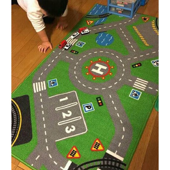 Salestok14- Karpet Track Mobil Karpet Lembut Bermain Anak By Ikea