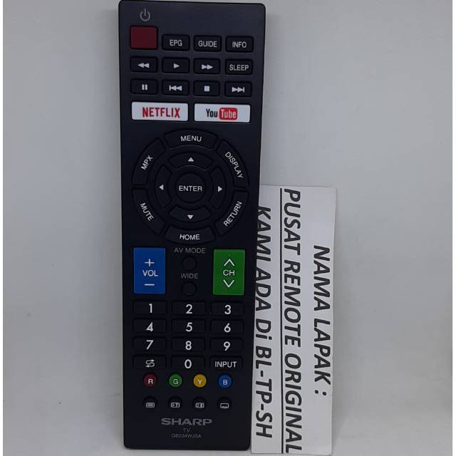 REMOTE REMOT SMART TV SHARP LED GB234WJSA ORIGINAL ASLI