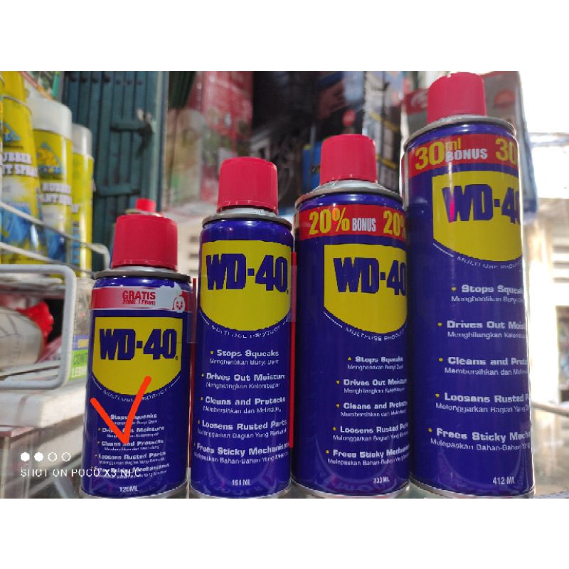 WD 40 120ML/ lubrican pelumas WD40 kemasan 120ML/cairan penghilang karat WD-40