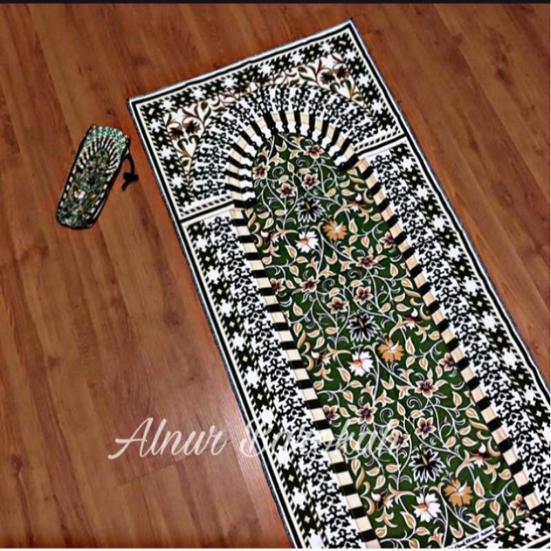 sajadah traveling motif rawdah/sajadah dompet/sajadah travel/sablon sajadah tahlil/sajadah sablon