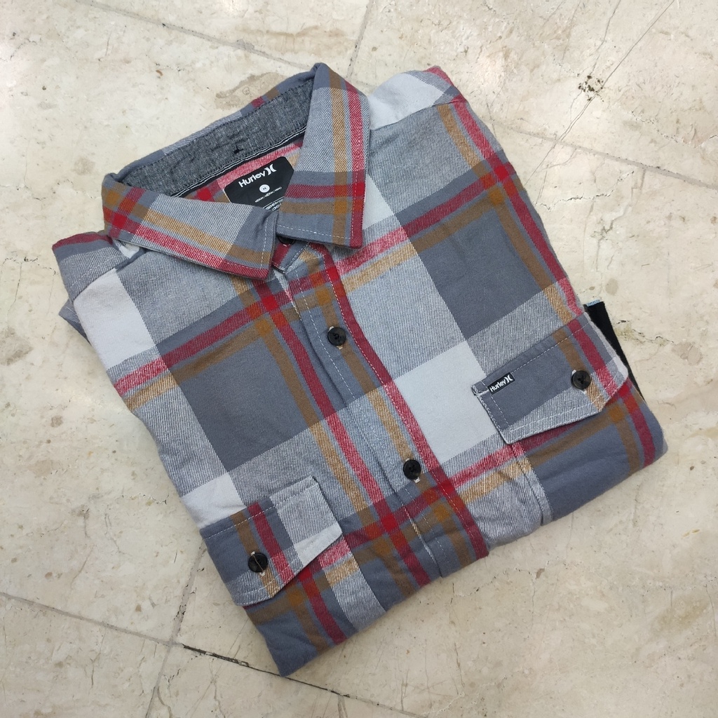 Kemeja Flannel Pria HURLEY Original 100%