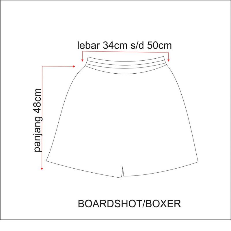 boardshort/boxer/pria/wanita/unisex/hijauarmy