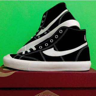  SEPATU  COMPASS  GAZELLE HIGH BLACK  WHITE  PO Shopee 