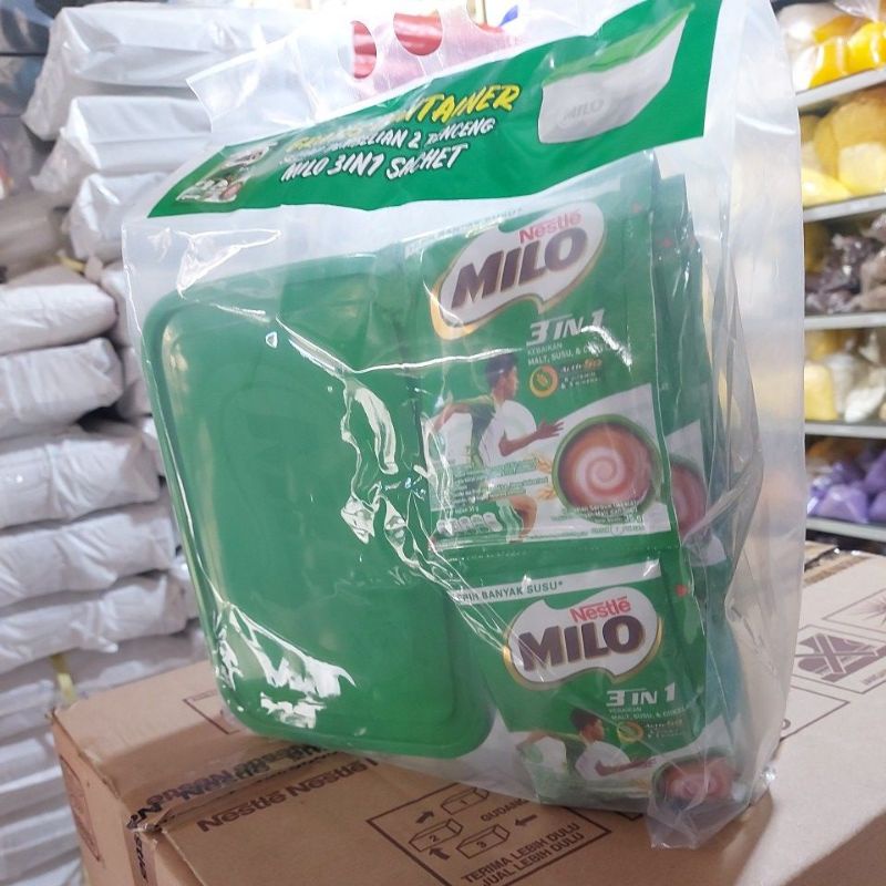 milo 3 in 1 isi 20 bungkus (FREE TUBLER CANTIK)