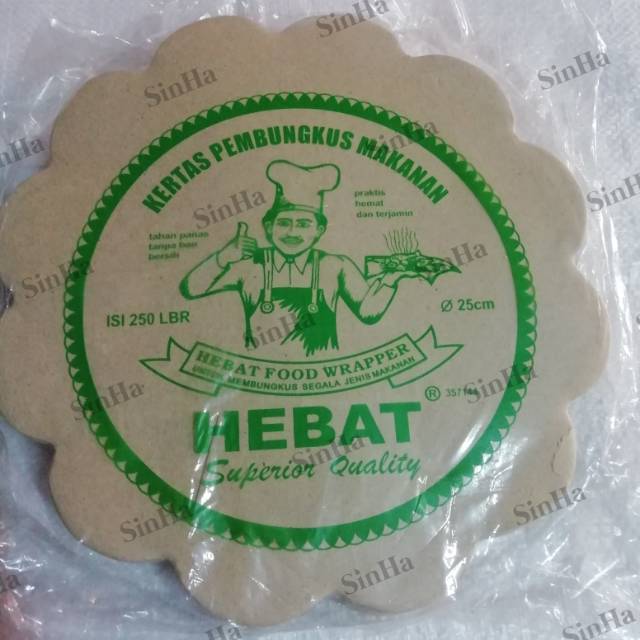 Kertas Pembungkus Makanan bulat - uk 25 / kertas nasi / food wrapper