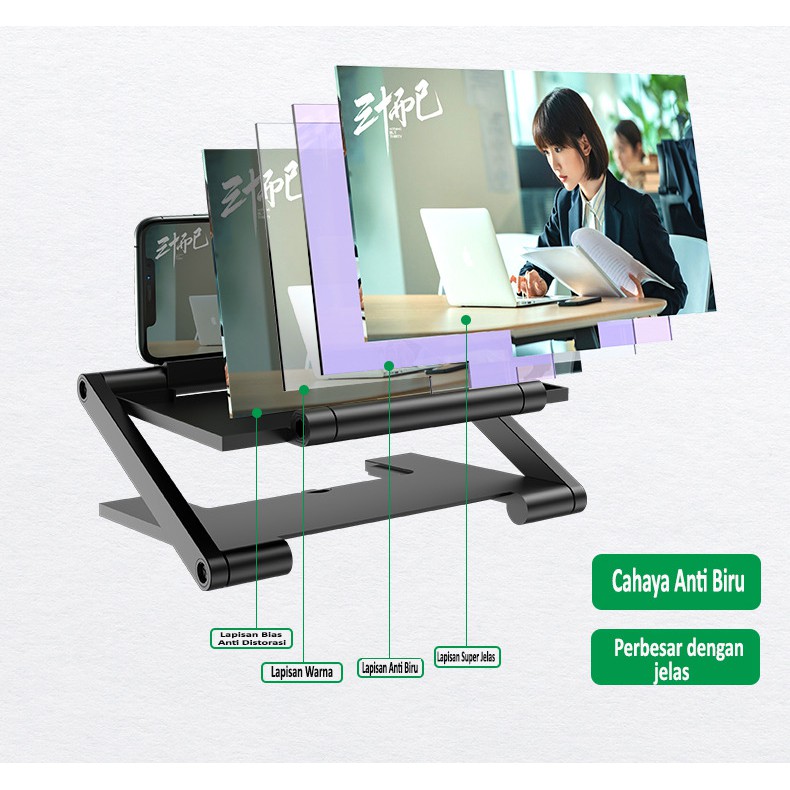 Kaca Pembesar Layar HP/Smartphone 3D HD/Enlarged Screen