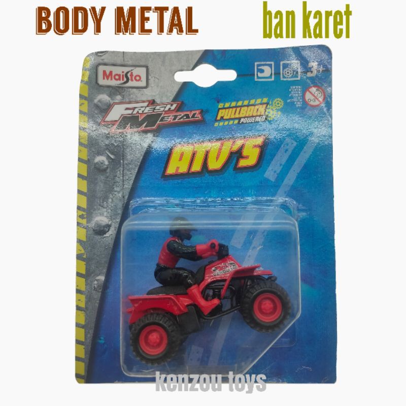 Diecast Motor Gunung ATV'S Fresh Metal Pullback