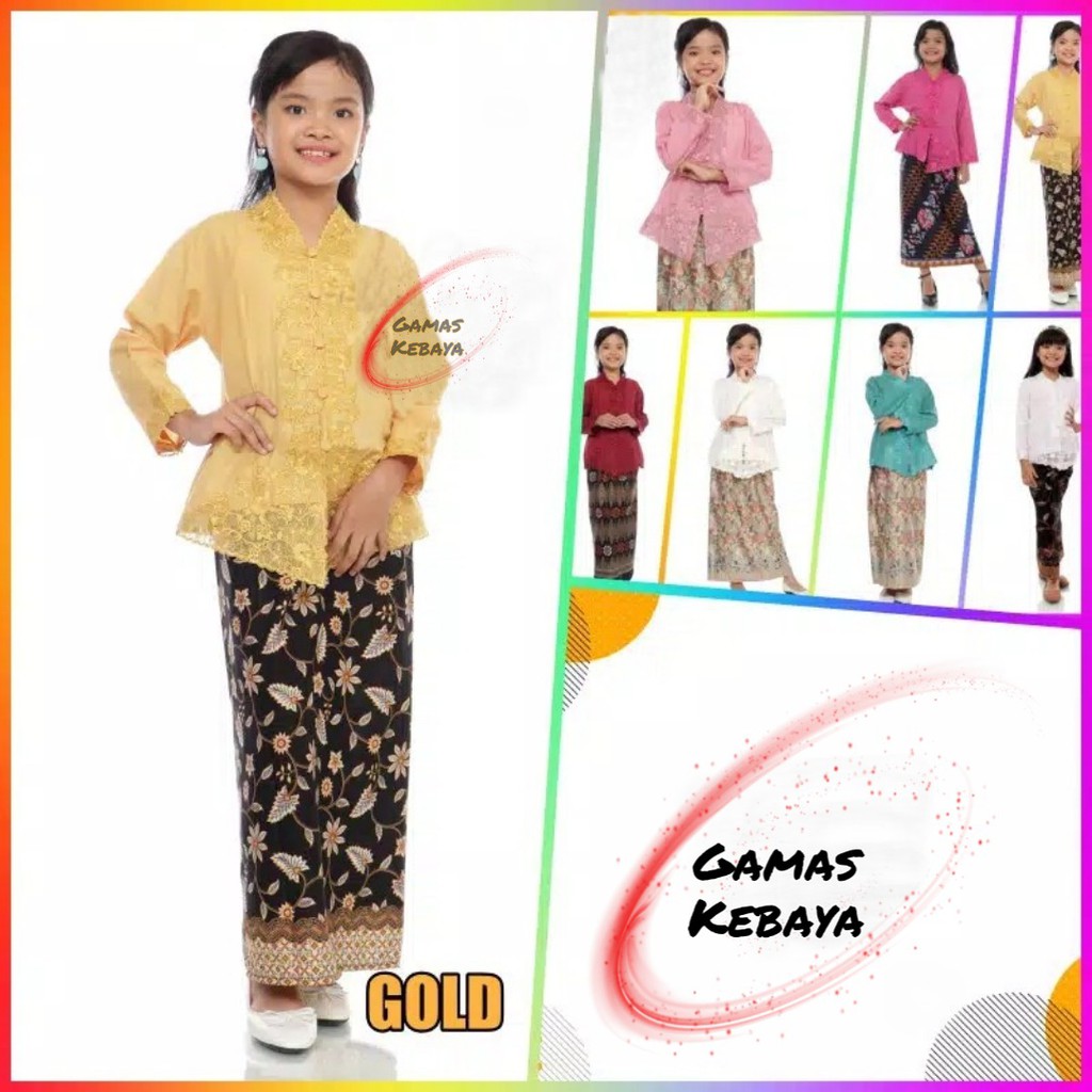 KEBAYA ANAK MODERN/KEBAYA ENCIM ANAK 6-12 TAHUN / KEBAYA PAUD TK SD/KEBAYA ANAK/KEBAYA SEKOLAH