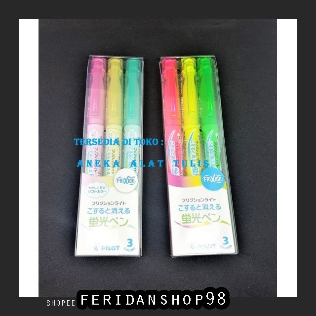 

BT503 PILOT FRIXION LIGHT BEST SET 3 HIGHLIGHTER FRIXION SFL-30SL-3C - WARNA STANDARD BY FERIDANSHOP