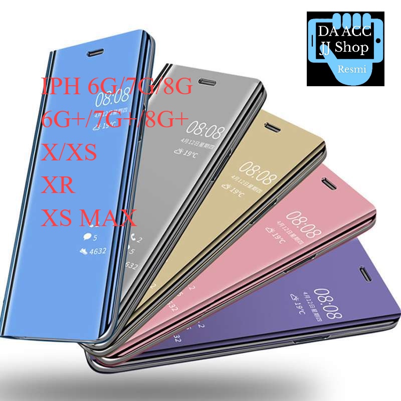 IPHONE 6G 7G 8G 6G+ 7G+ 8G+ X XS XR XS MAX Flip Cover Mirror Standing Case Smart View