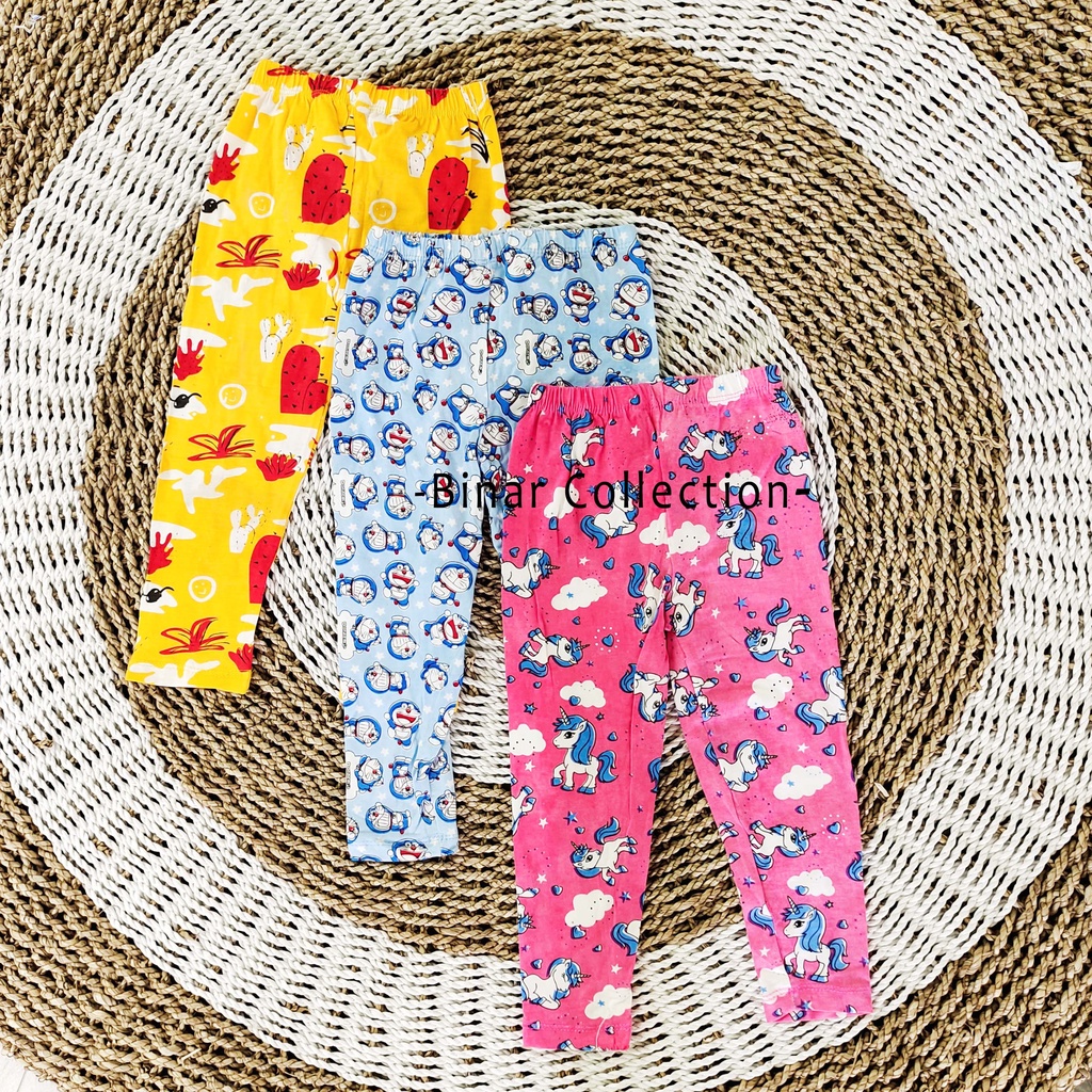 SYD 05- Celana legging leging anak cewek  motif 2-3 tahun pantai spandek / kolor bawahan perempuan harian murah lucu adem