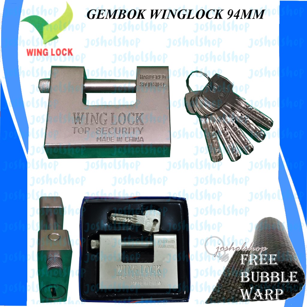 Winglock Gembok 94MM Padlock / Gembok Gudang Pabrik (Anti Potong)