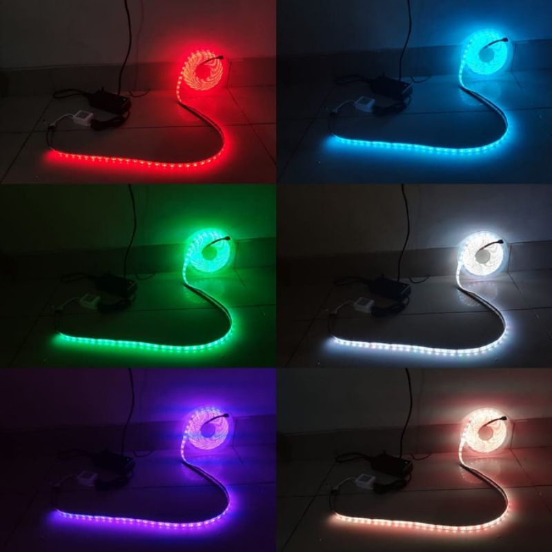 Led strip RGB flexible 3528 5M + 44key remote + adaptor LED rgb 5 meter