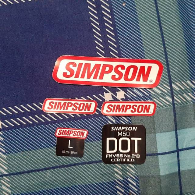 

Stiker sticker Helm Simpson 1 set