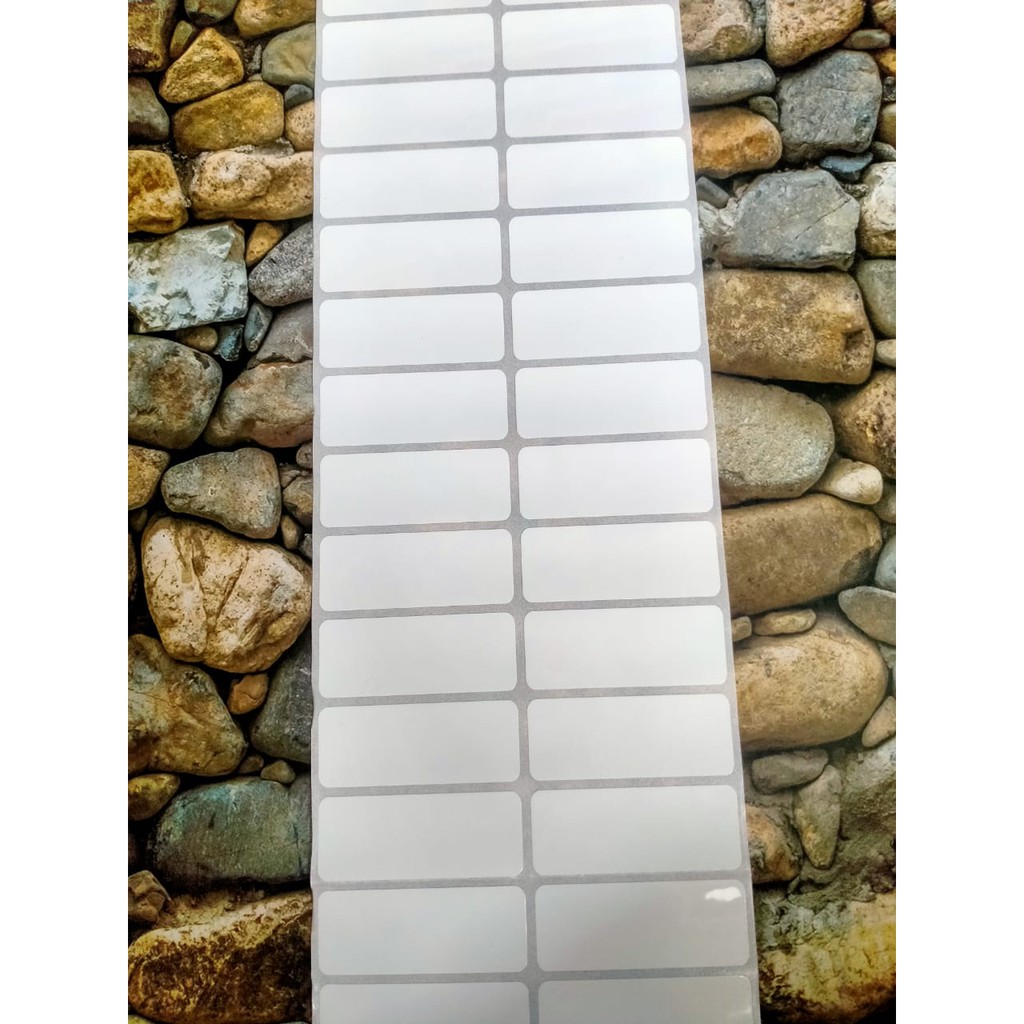 

STIKER LABEL NAMA WATERPROOF ANTI AIR POLOS PUTIH