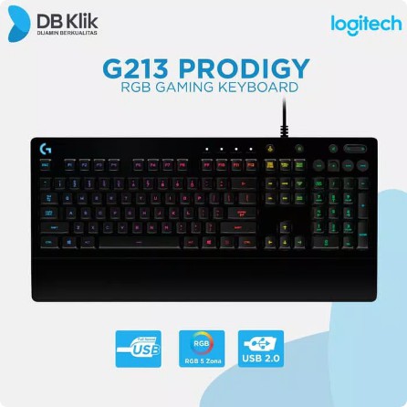 Logitech G213 Prodigy RGB Gaming Keyboard - Hitam