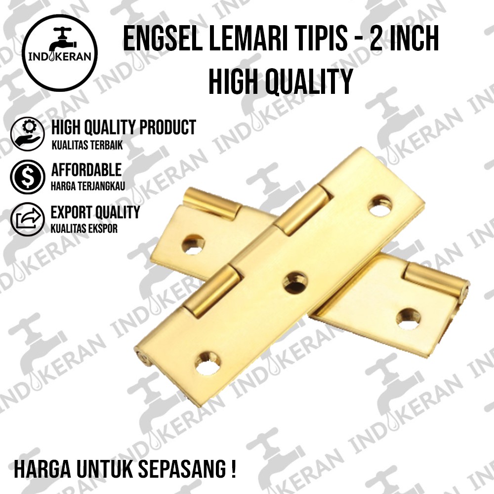 INDOKERAN - Engsel Lemari Jendela Tipis - 2 Inch - High Quality