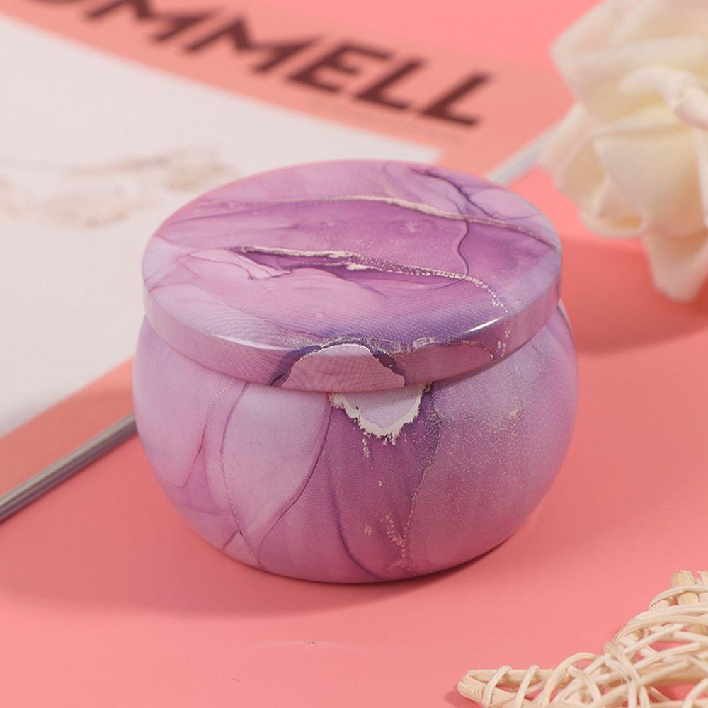 [Elegan] Tin Plate Canister Mini 2.2 OZ Cemilan Permen Meriah Pesta Gaya Jepang Tekstur Marmer Kemasan Box Kotak Penyimpanan