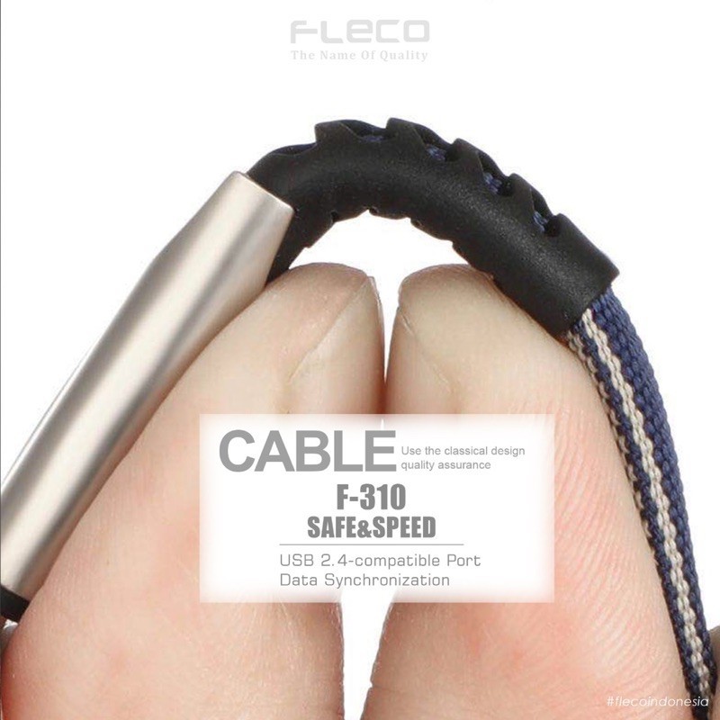 PROMO KABEL DATA FLECO F310 MICRO / TYPE C FAST CHARGING ORI