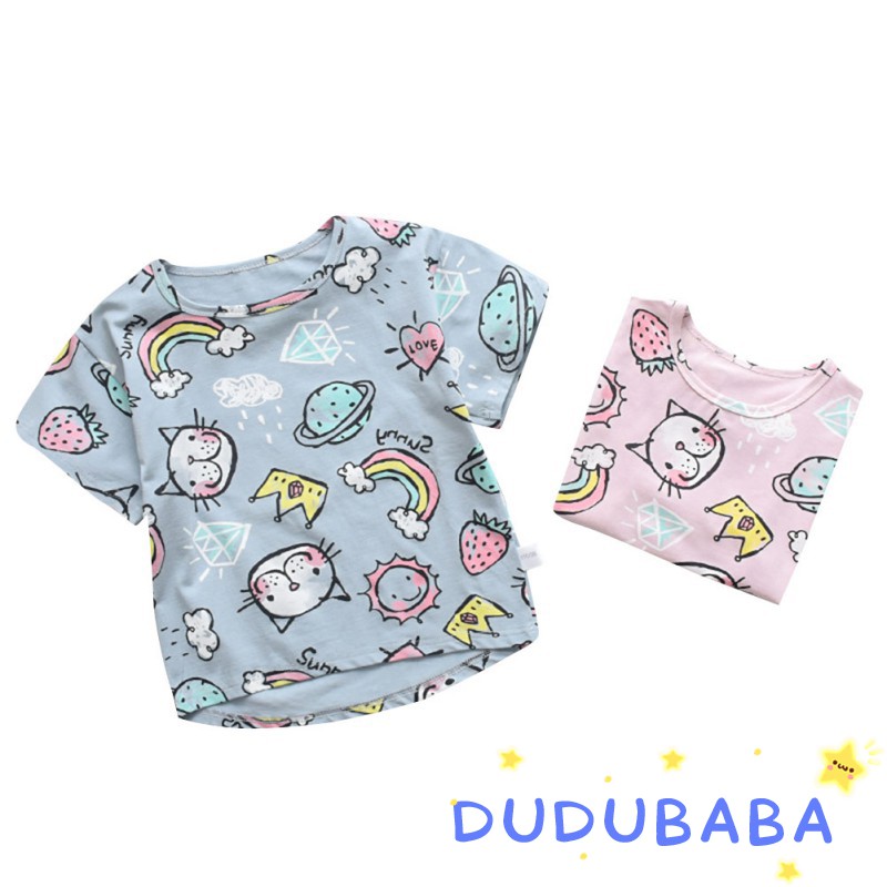 Kaos T Shirt Katun Breathable Anak Perempuan Lengan Pendek Kaos T Shirt Katun Breathable Anak Perempuan Lengan Pendek