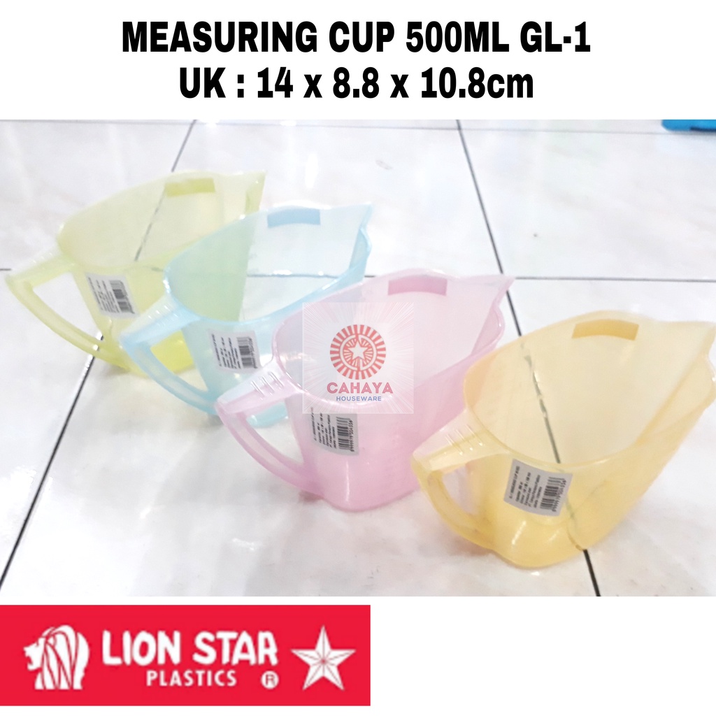 Jual Paket 2pcs Gelas Takar 500ml Plastik Lion Star Measuring Cup With Handle Gl 1 Gelas Ukur 7926