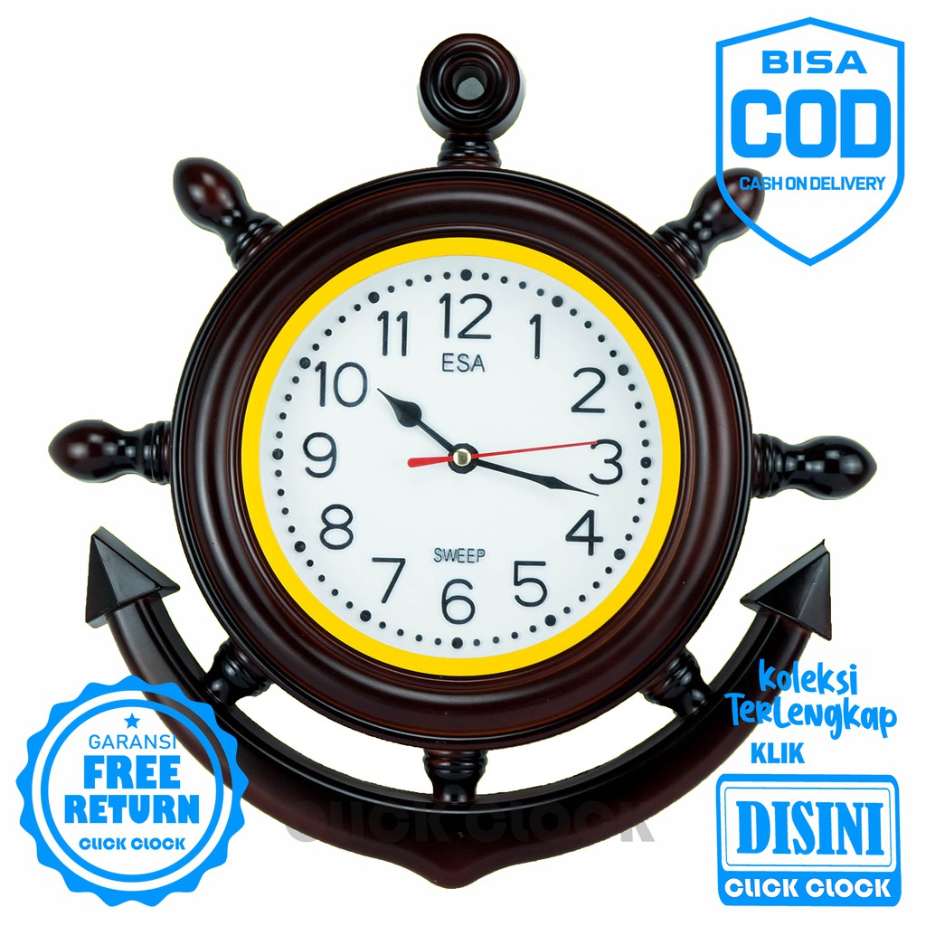 Jam Dinding Unik Minimalis Wall Clock Dekorasi Dinding Bagus Murah ESA 207