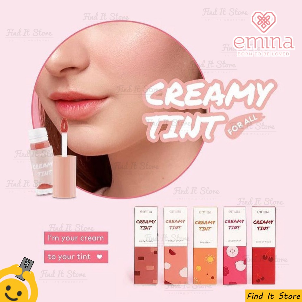 Emina Creamy Tint | Lip Tint Creamy | BPOM Creamytint