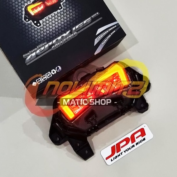 Stoplamp Lampu Rem Belakang JPA Running LED Smoke New Aerox 155 Connected