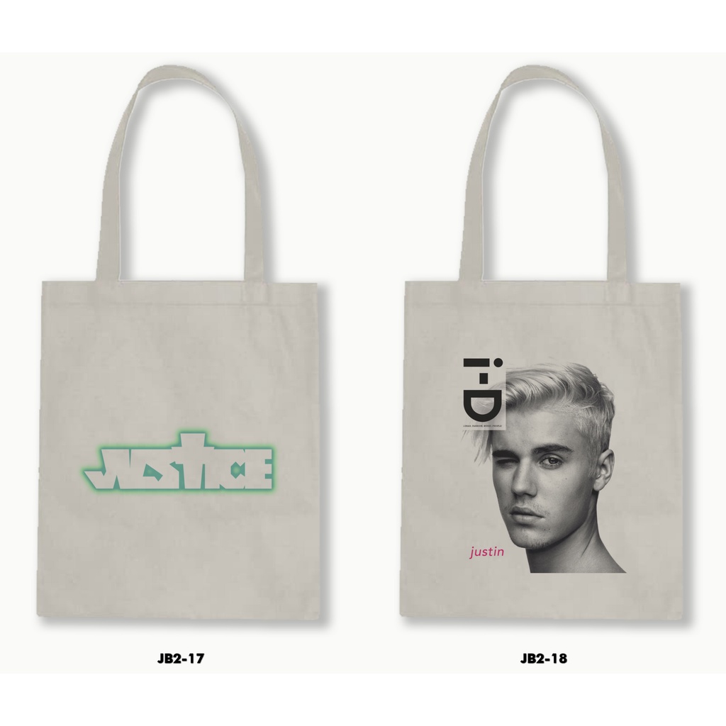 TOTE BAG BLACU - JUSTIN BIEBER 03