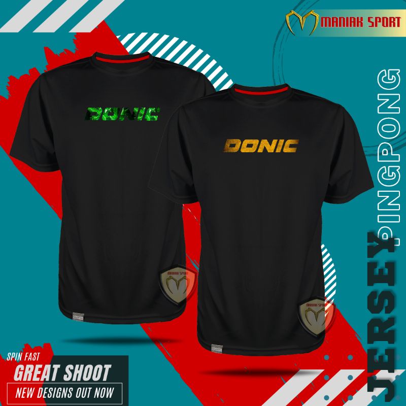 KPDH01 - KAOS PINGPONG BAJU TENIS MEJA DONIC JERSEY PREMIUM SABLON DTF