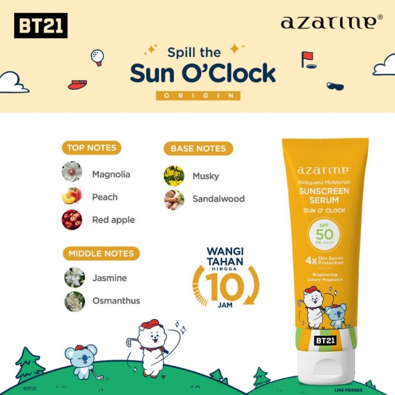 Azarine X BT21-Bodyguard Moisturizer Sunscreen  Serum 100ml/Azarine Body Serum