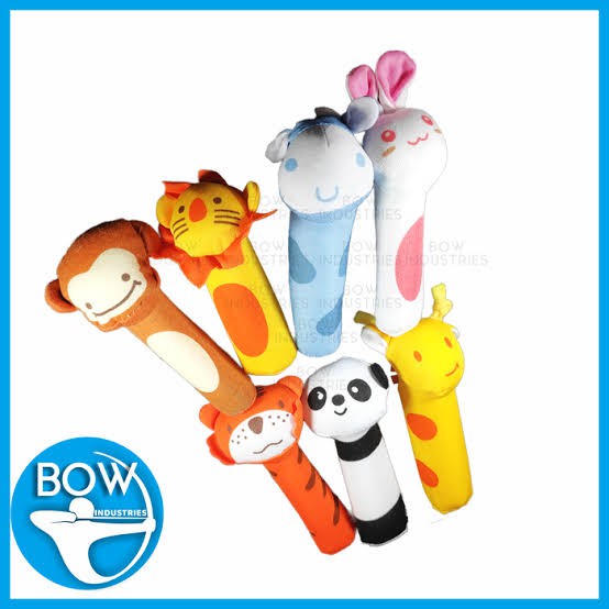 Mainan Rattle Bayi Stik Mini - Rattle Stick Boneka Kerincing Aneka Bentuk Binatang