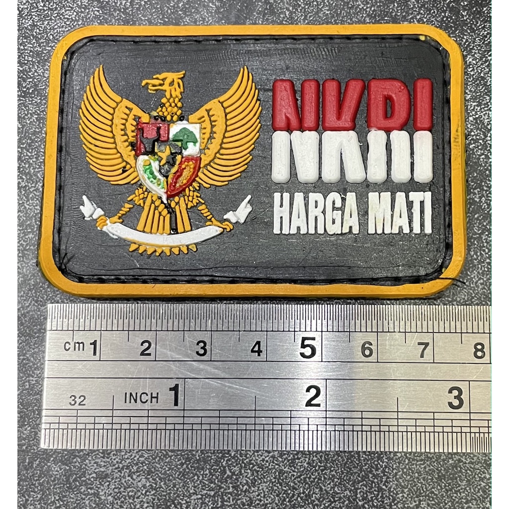 Patch NKRI Harga Mati - Patch Velcro NKRI - Prepetan Garuda -  Velcro Karet