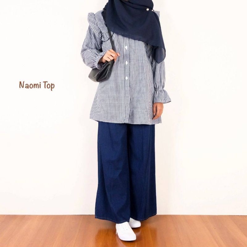 NAOMI TOP-BLOUSE WANITA-ATASAN WANITA-BLOUSE KOREA-KOREAN BLOUSE-BLOUSE MODEL TERBARU-KEMEJA REMAJA-