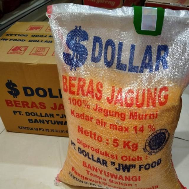 

Beras Jagung merk Dollar 5kg