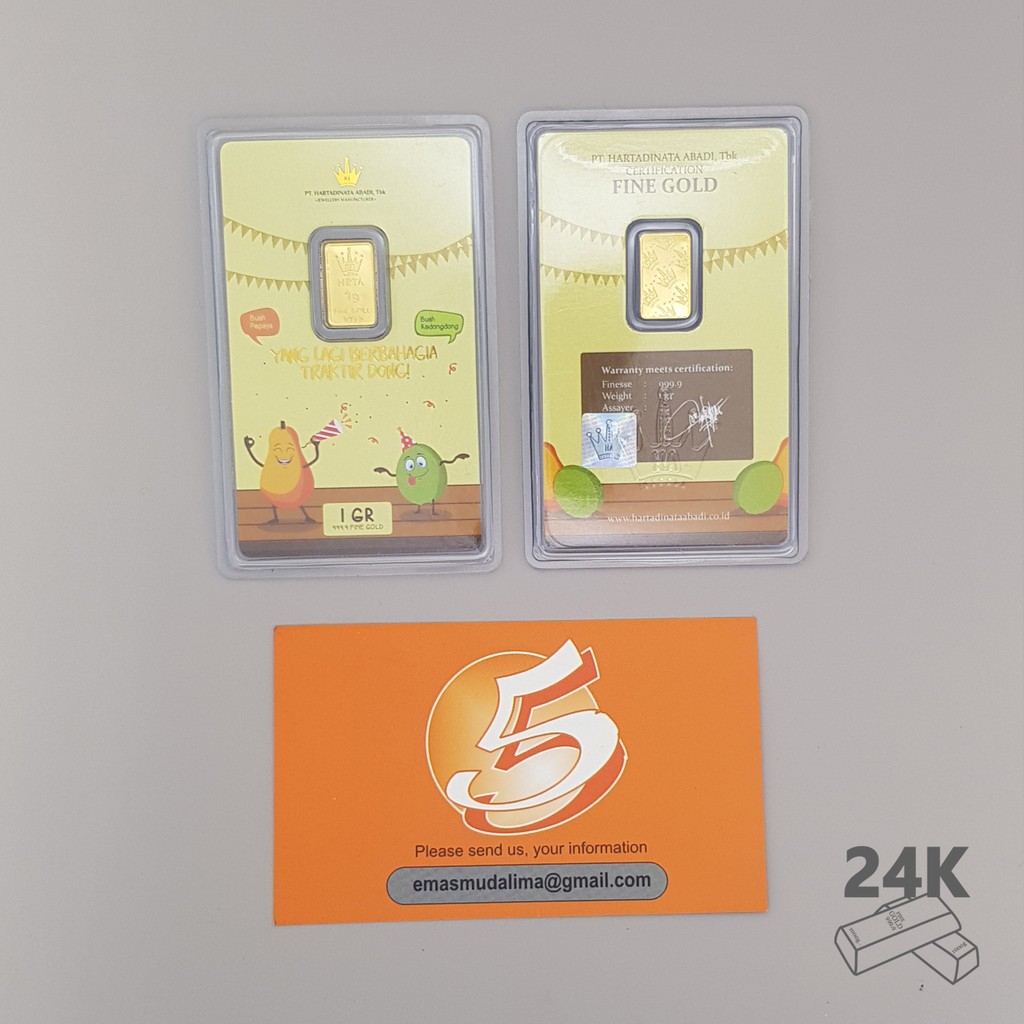 LM Emas Logam Mulia Hartadinata Edisi Happy Birthday Pantun Selamat 1 Gram (1) Gift Series ACC size 