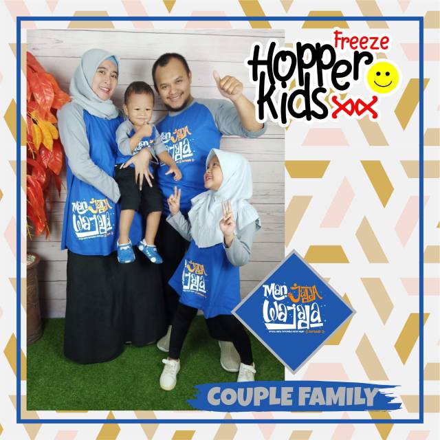  Couple  Tunik  dan Kaos  Raglan Anak dan Dewasa Freeze 