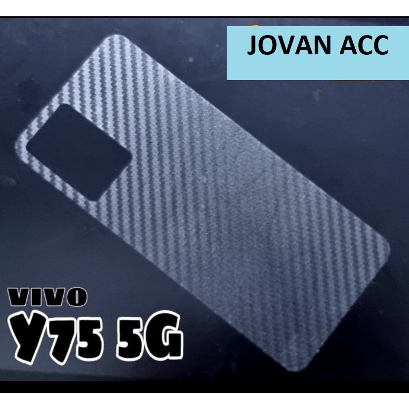 VIVO T1 PRO 5G V23 5G Y75 5G Y21A ANTI GORES BELAKANG SKIN KARBON GARSKIN ANTI JAMUR MOTIF CARBON TRANSPARAN PELINDUNG BELAKANG