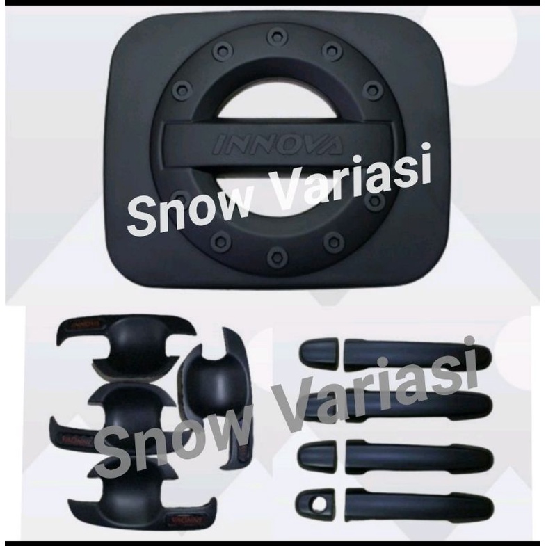 PAKET Outer + Handle + Tank Cover Innova 2008 - 2015 Hitam Black Doff